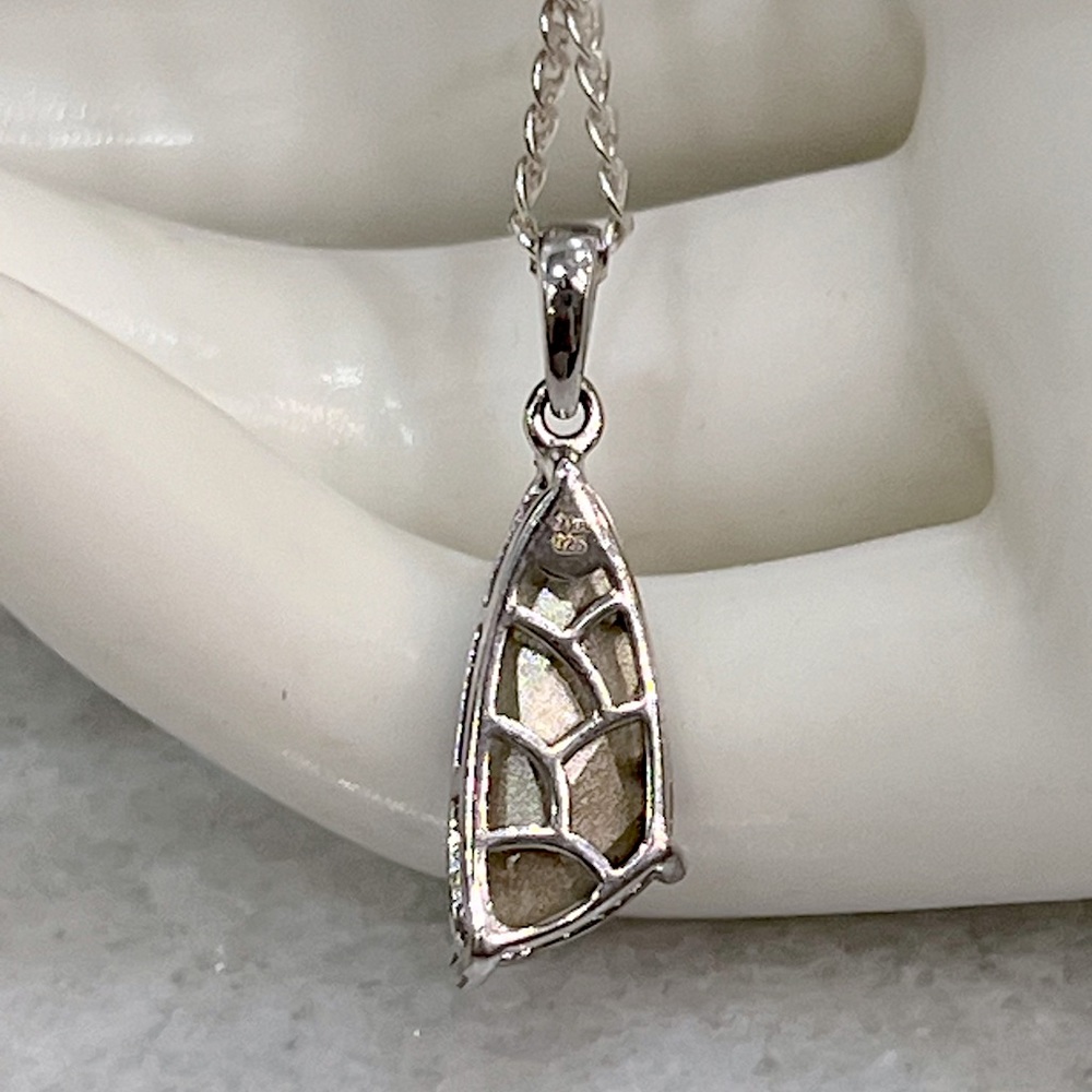 SWAROVSKI Crystal Tanzanite Sterling Silver Pendant Necklace - Picture 8 of 11